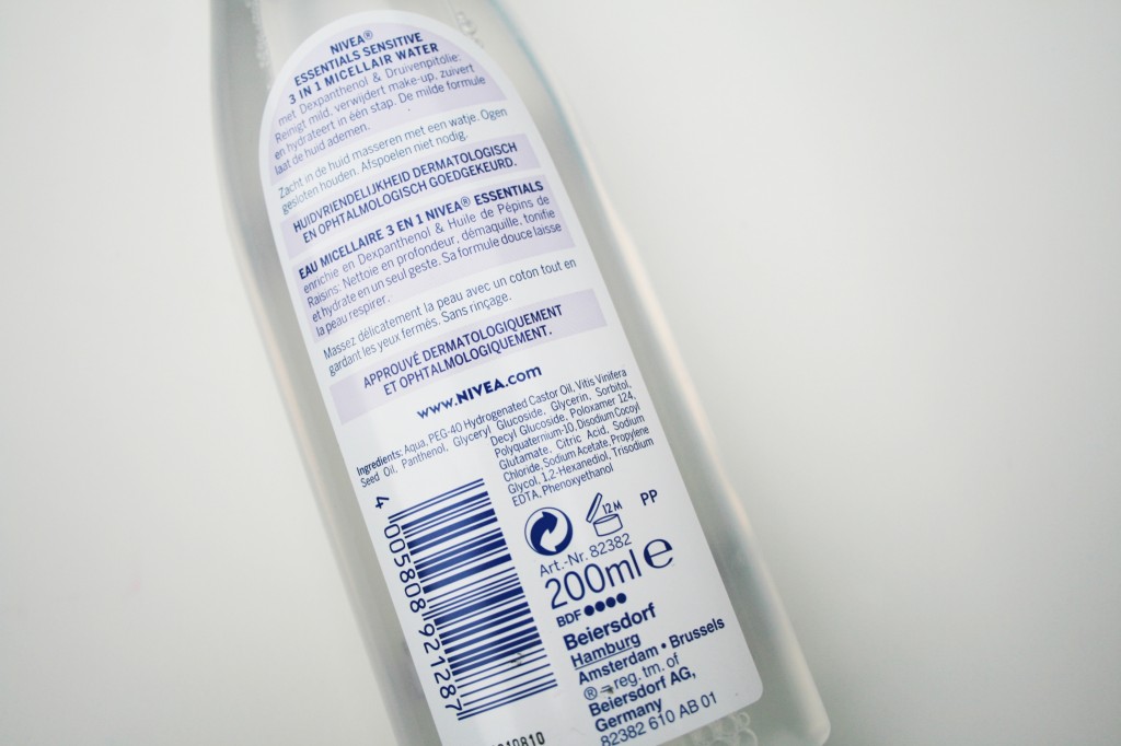 Nivea Sensitive Micellair Water verpakking