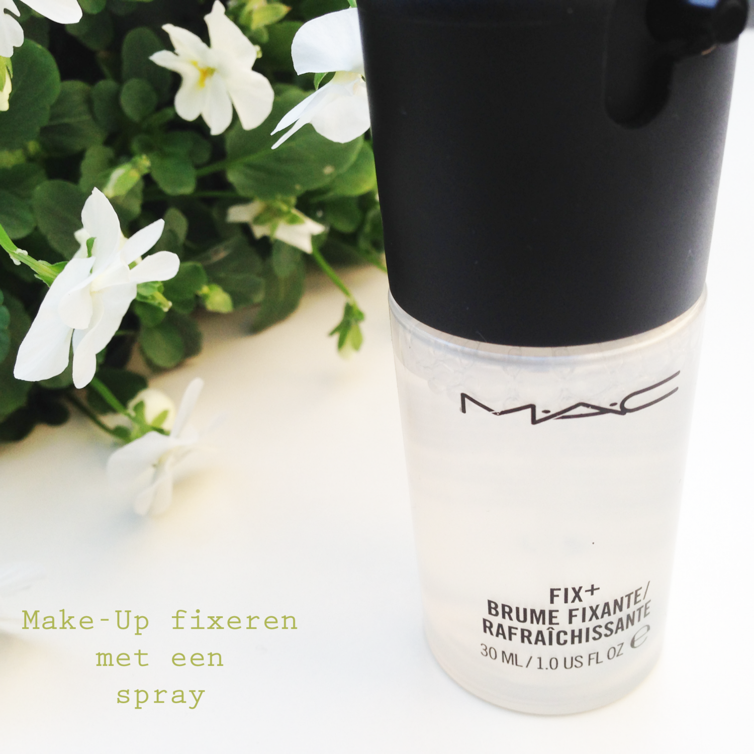 Make-up fixeren met een spray..