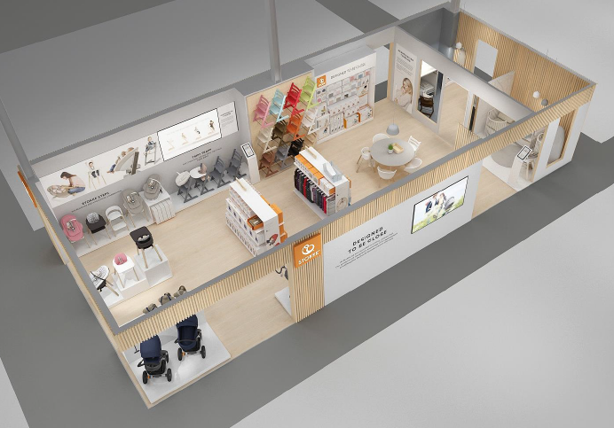 3D plattegrond Stokke shop-in-shop