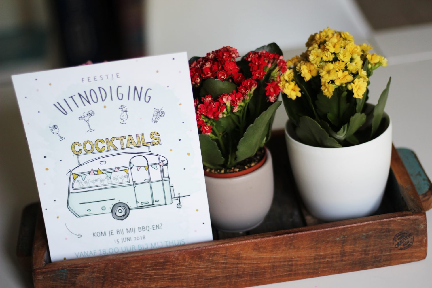 Ik organiseerde een feestje voor vriendinnen: de uitnodiging!