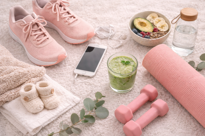 Fit worden na zwangerschap met focus op beweging, voeding en voldoende slaap
