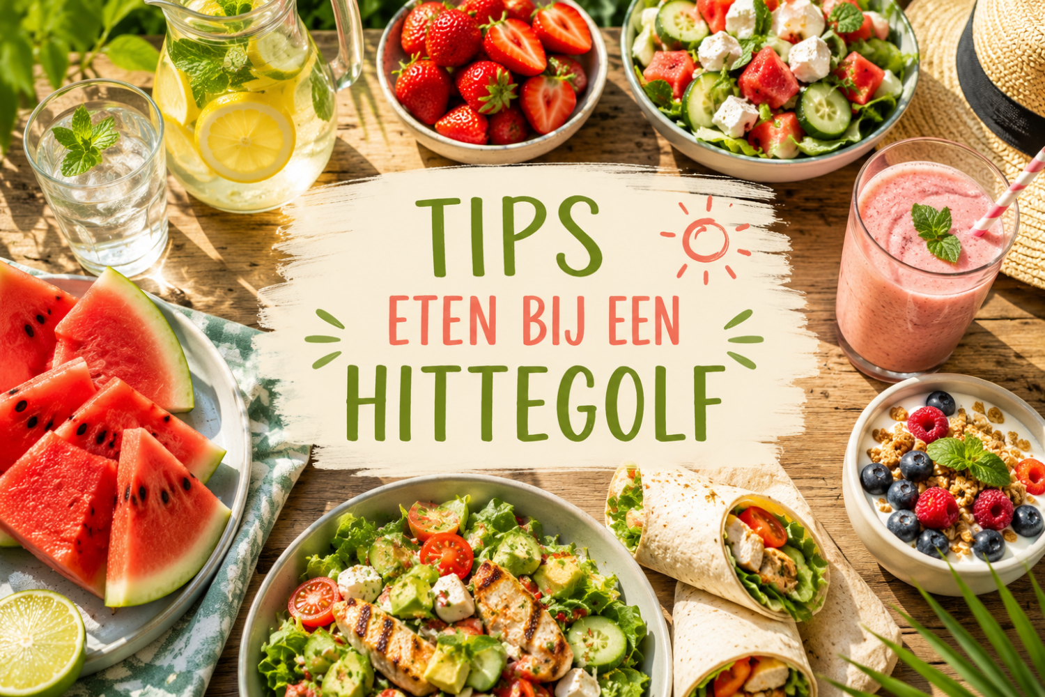 Wat eten tijdens een hittegolf? 15 frisse en makkelijke ideeën voor het gezin
